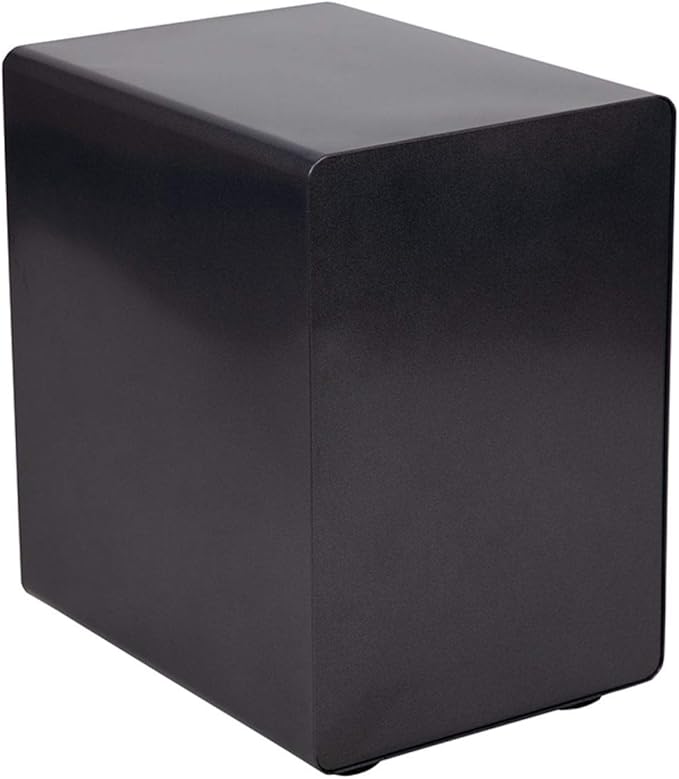 Flash Furniture Wren Ergonomic 3-Drawer Mobile Locking Filing Cabinet with Anti-Tilt Mechanism and Hanging Drawer for Legal & Letter Files, Black
