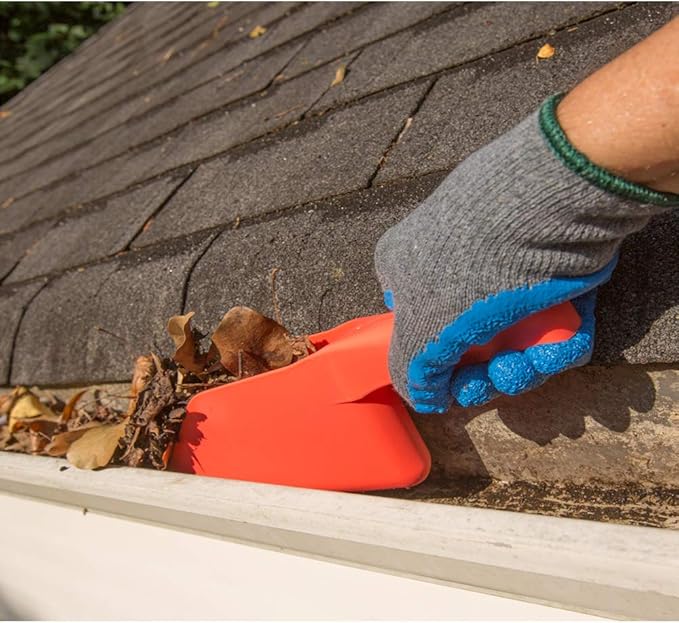 Husqvarna Blower KIT Gutter Cleaning, Black & Amerimax Home Products 8300 Getter Gutter Scoop, Red