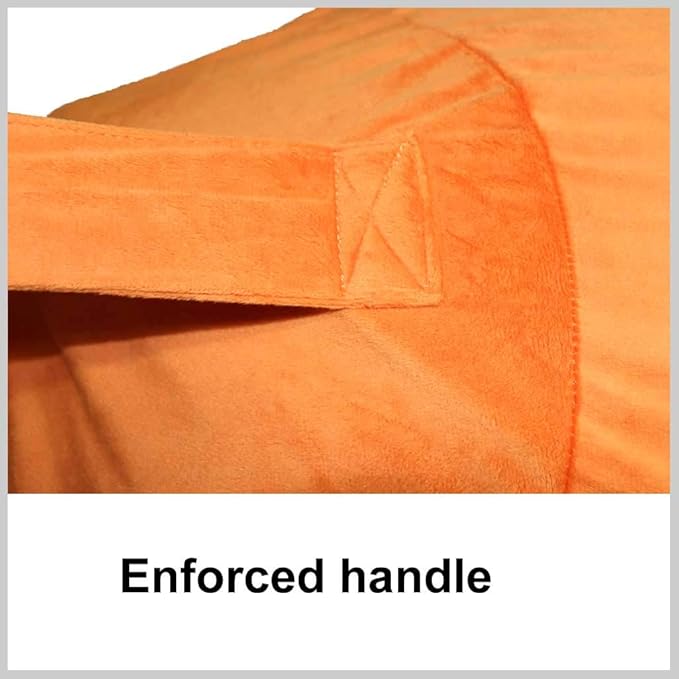 Extra Large Animal Bean Bag Chair Cover and Soft Toy and Linen Storage Organizer for Room Decor (Fox)