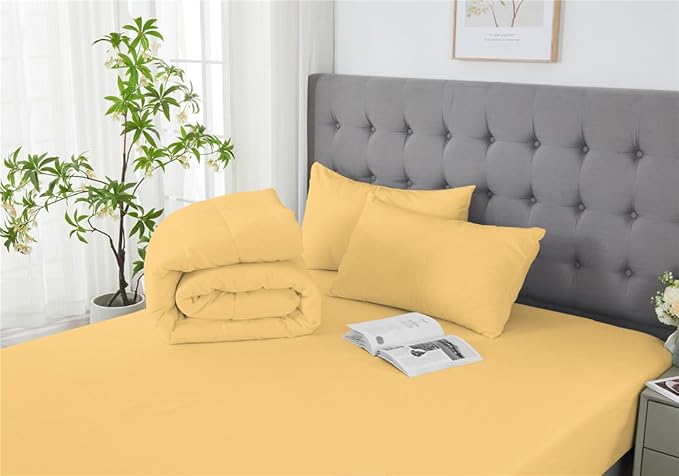 3 Piece Solid Color All Season Bedding Comforter Set Microfiber Soft Lightweight Bedding Set for Kids Teens Adults Room Decor with 1 Comforter and 2 Pillowcases King