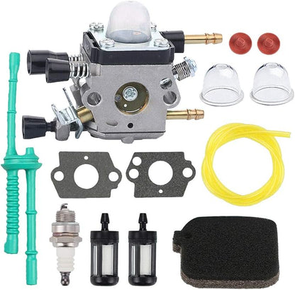 Carburetor with Fuel Line Assembly Kit Replacement for Stihl 45 55 65 85 SH55 42291200606 C1Q-S68G Leaf Blower