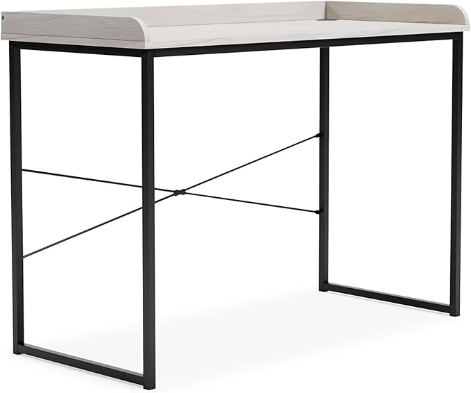 Signature Design by Ashley Bayflynn 32" Modern Home Office Desk, White & Black