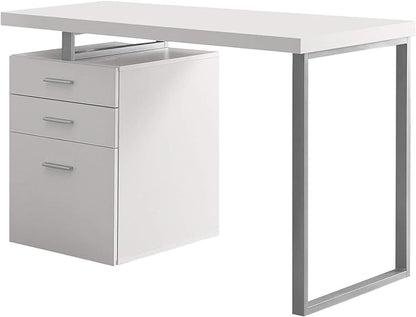 Monarch Specialties Hollow-Core Left or Right Facing Desk, 48-Inch Length, White