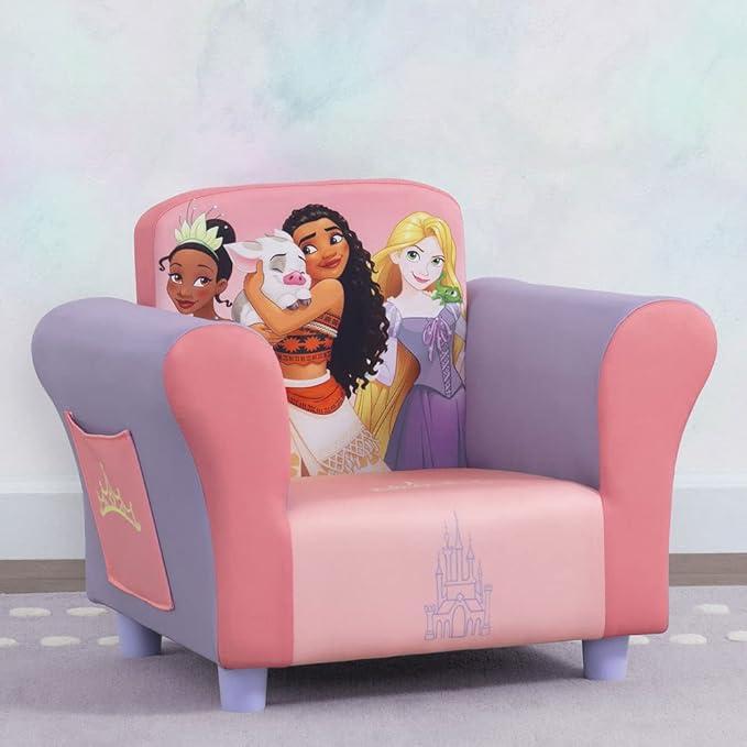 Delta Children Kids Character Upholstered Chair, Disney Princess
