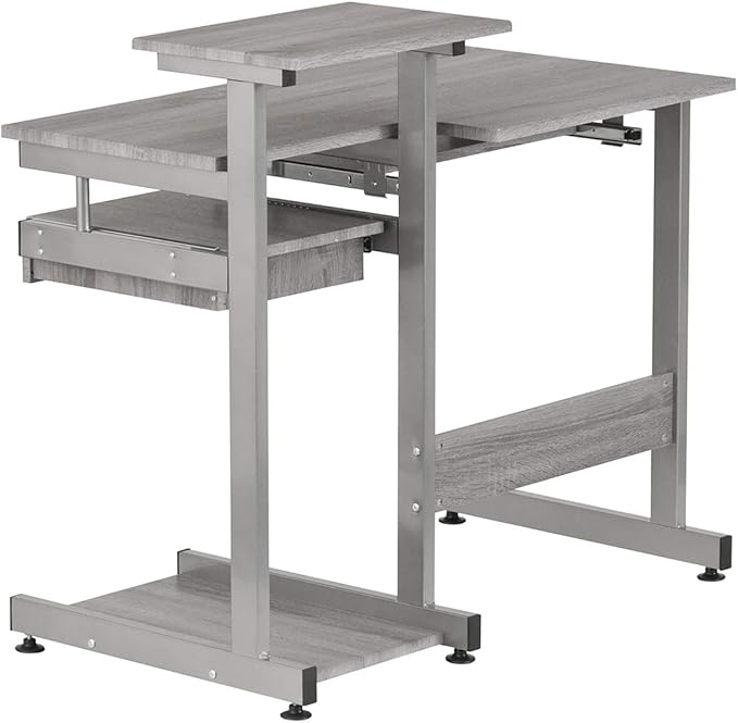 NicBex Laik-DW-00053-DX Desks, 37.75" W x 22" D x 35.25" H, Gray