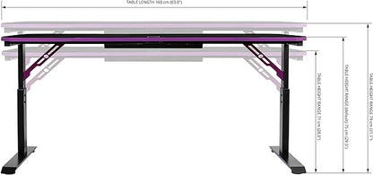 Cooler Master GD160 PC Gamimg Desk, Onesize, Black, Purple