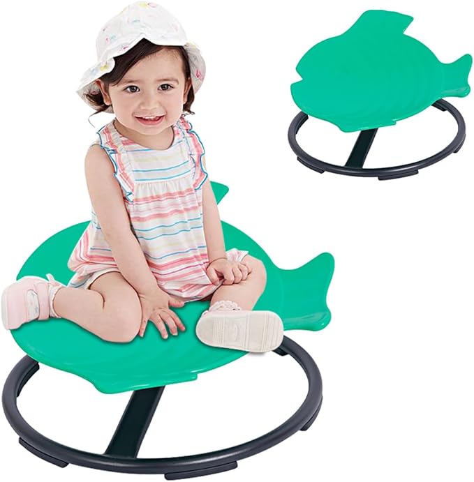 Kids Swivel Chair Sensory,Autism Chairs for Kids,Sensory Spinning Chair for Kids Autism,Toddler Coordination Sensory Products for Ages 3 Years and UP,Gifts for Kids with Autism (Green)