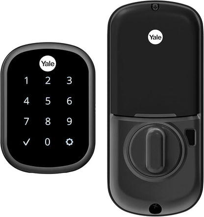 Yale Assure Deadbolt Lock, Black Suede Keyless Non-Connected Entry Door Lock with Digital Keypad Touchscreen for Code Entry, ‎YRD256-NR-BSP