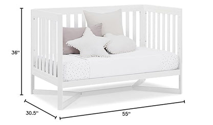 Delta Children Tribeca 4-in-1 Baby Convertible Crib, Bianca White