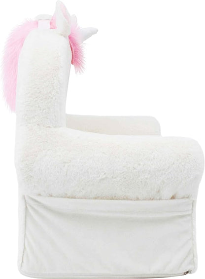 Soft Landing Animal Adventure Ivory Sweet Seats | Premium Character Chair with Carrying Handle & Side Pockets Unicorn