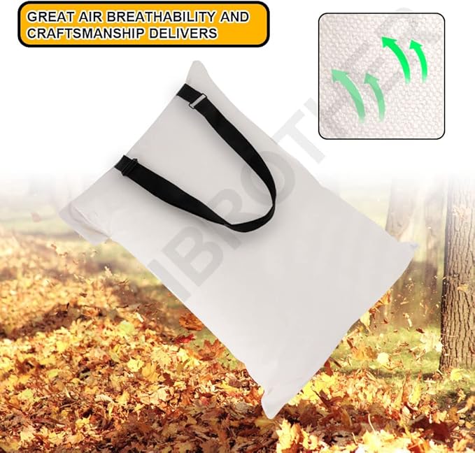 Universal Leaf Vacuum Blower Bag Bottom Debris Dump Bag - for Vacuum Leaf Blowers and Ultra Blower Rake, Compatible with Craftsman Black+Decker Husqvarna Toro leaf blower bag Replacement