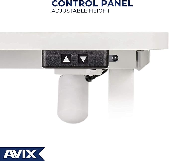 AVIX Whole Piece Electric Standing Desk, 48 x 24 Inches Height Adjustable Desk, Sit Stand Desk Home Office Desks, White