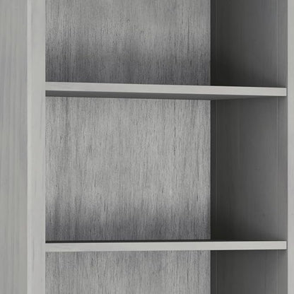 SIMPLIHOME Amherst SOLID WOOD 30 Inch Wide Transitional 5 Shelf Bookcase in Fog Grey, for The Living Room, Study Room and Office