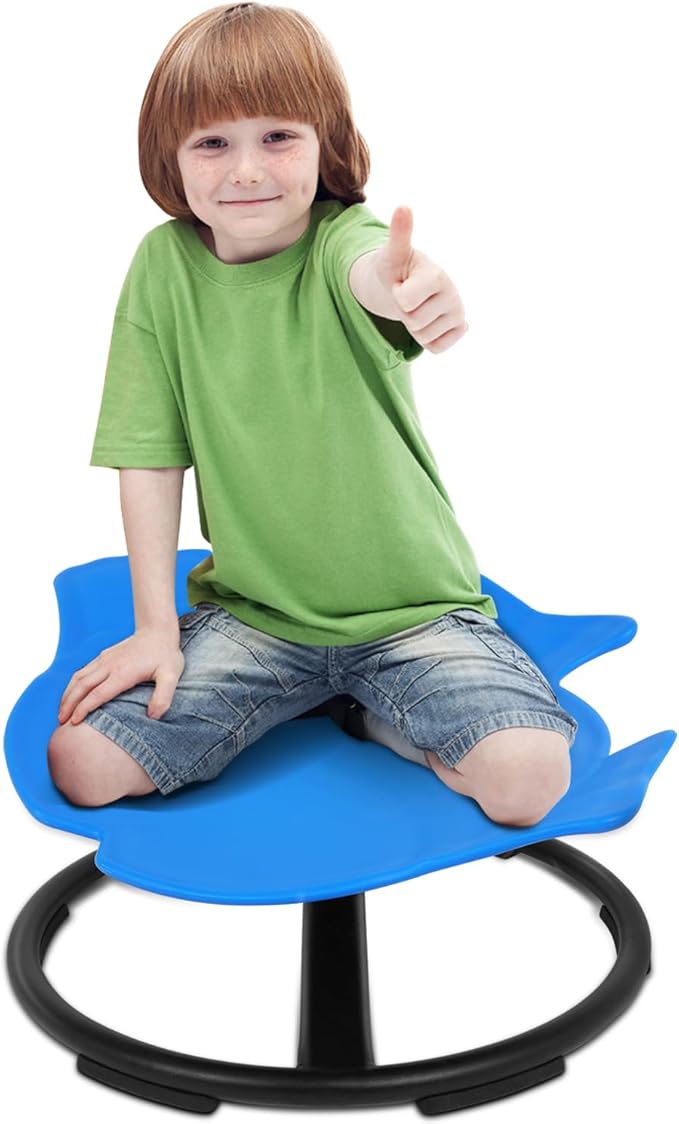 Kids Swivel Chair, Kids Sensory Swivel Chair, Seat and Spinning Swivel Chair for Autism kids Indoor, Dark Blue Sensory Chair Training Child’s Concentration and Improving Toddle’s Physical Fitness