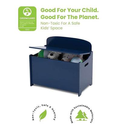Delta Children MySize Deluxe Toy Box, Deep Blue