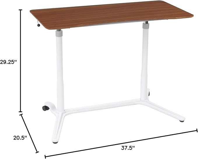 Calico Designs 51231 Sierra Height Adjustable Desk, White/Cherry, 37.5 Inch