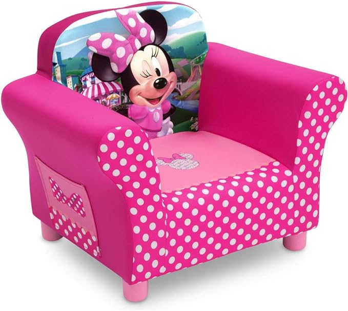 Delta Children Kids Character Upholstered Chair, Minnie Mouse