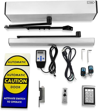 Olideauto Electric Can Opener for Disabled+550LBS Electric Strike+Waterproof Metal Access Keypad+Metal Push Switch