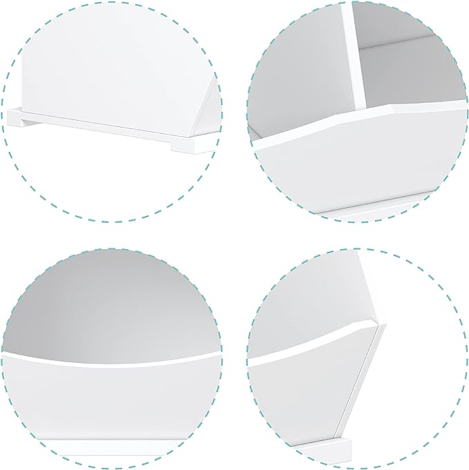 UTEX Toy Storage Organizer,Stackable Kids Toy Storage Cubby with 3 Bins,Toy Boxes and Storage for Playroom,Bedroom,Nursery School,White