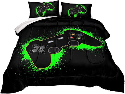 Gaming Comforter for Boys Teen,Game Contoller Bedding Set for Boys Kids,Down Alternative Comforter for All Season,Gamer Home Decor for Boys Comforter Set (Comforter-game38, Twin)