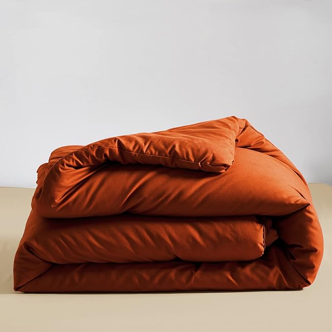 Burnt Orange Comforter Queen Rust Bedding Set Queen Reddish Caramel Color Terracotta Comforter 3 Pieces Women Lightweight Burnt Orange Queen Blanket Rust Queen Bed Comforter Set Durable