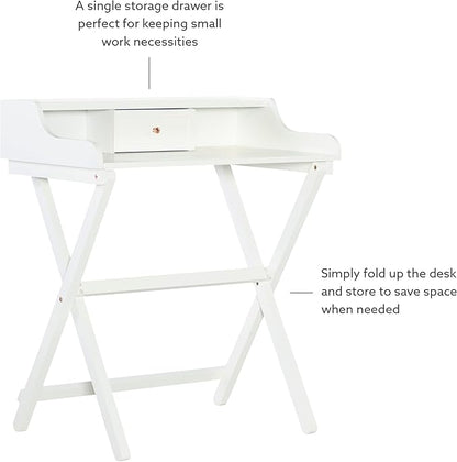 Linon Home Décor Mable White Folding Desk