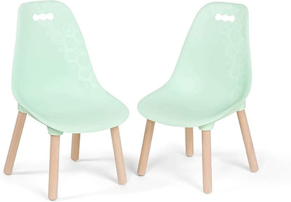 B. toys- B. spaces – Chairs For Kids – 2 Chairs – Wooden Legs - Furniture For Kids – Kid Century Modern: Chair Set - Mint- 3 Years +