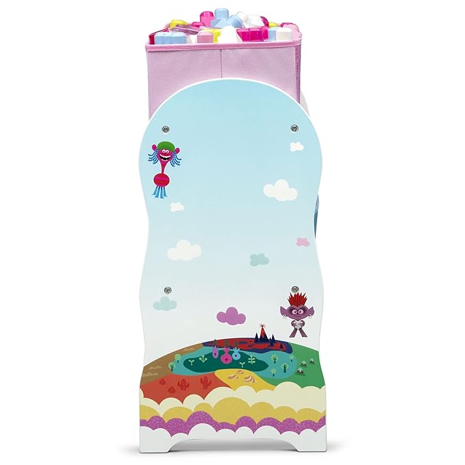 Delta Children Design and Store 6 Bin Toy Storage Organizer, Trolls World Tour