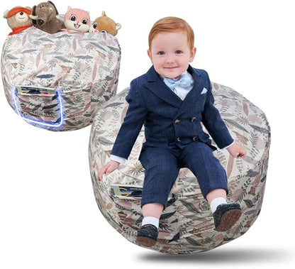 Bean Bag Chair COVER -(NO BEANS) for kids Teens, zipper opening, soft velvet, X-Large (34" leaves)