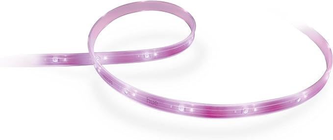 Philips Hue Indoor 3-Foot Smart LED Light Strip Plus Extension - Color-Changing Single-Color Effect - Requires Base Kit - Control with Hue App - Works with Alexa, Google Assistant and Apple HomeKit