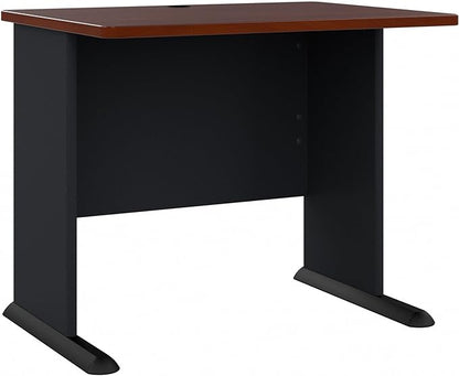 Bush Business Furniture Series A 36W Small Desk in Hansen Cherry and Galaxy, Compact Computer Table for Home or Professional Office