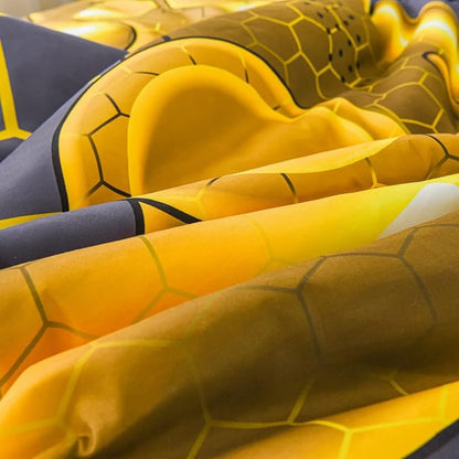 NTBED Game Console Comforter Set for Boys Girls Kids 3D Gaming Geometric Lightweight Microfiber Bedding Sets (Gold, Twin)