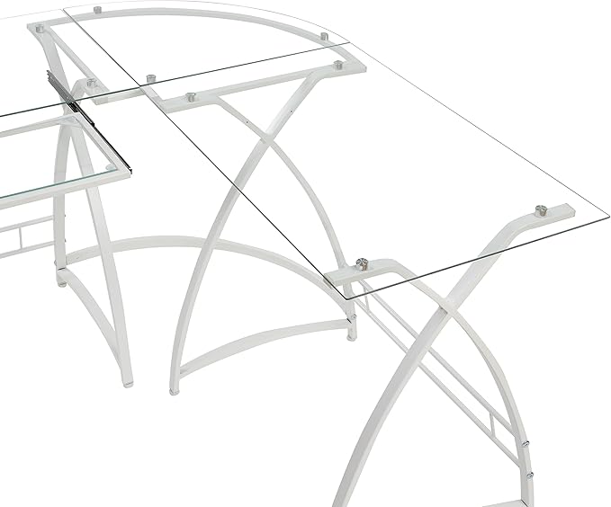 NicBex Laik-DW-00063-DX Desks, 51" W x 51" D x 28" H, White