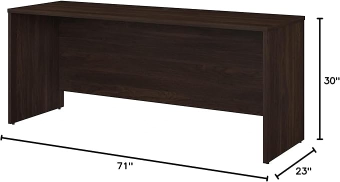 Bush Business Furniture 500 Home-Office-desks, 72W x 24D, Black Walnut