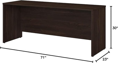 Bush Business Furniture 500 Home-Office-desks, 72W x 24D, Black Walnut