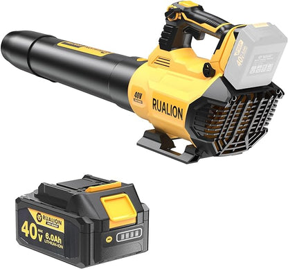 Leaf Blower Cordless Up to 650 CFM 195 MPH-Electric Leaf Blowers Brushless-Battery Powered Blowers for Lawn Care, Patio, Garage(40V 6.0 Ah Battery and Charger included)