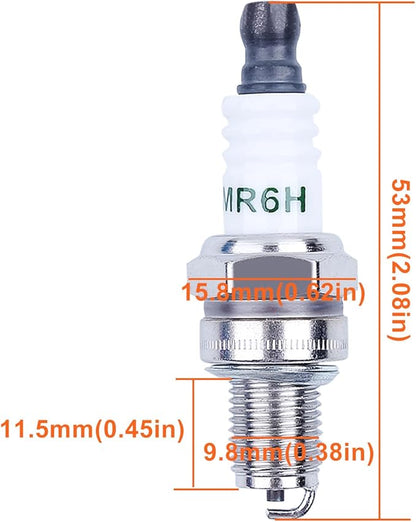 Spark Plug for Husqvarna 130BT 150BT 170BF 170BT 180BF 180BT 350BF 350BT 360BT 370BTS 380BFS 380BTS 560BFS 570BFS 570BTS 426LST 233RJ 243R 253R Backpack Blower Trimmer