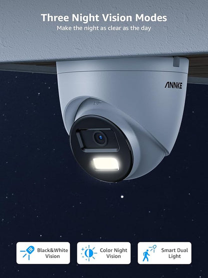 ANNKE C800 4K PoE Security Camera with AI Human/Vehicle Detection, IP Cam with Audio,Wide Angle, Remote Access, Spotlight Night Vision, IP67, H.265+, Support to 512GB TF Card