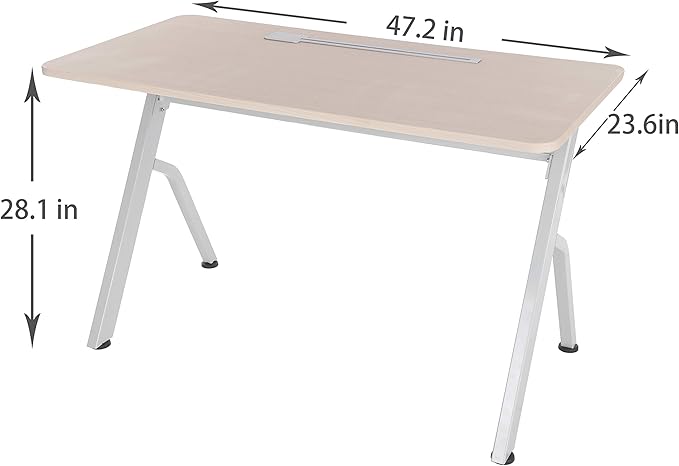 ApexDesk 47" Computer Desk, Modern Simple Style Desk for Home Office, Study Student Writing Desk - Oak