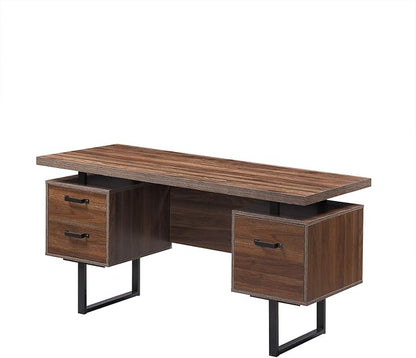 NicBex Laik-DW-00005-DX Desks, 59" W x 23.6" D x 30" H, Brown
