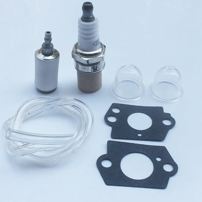kipa Carburetor with Fuel line Spark plug Gasket kit for Poulan FL1500 FL1500LE Weedeater Sears Craftsman Leaf Blower Replace ZAMA C1U-W12B C1U-W12A Replace Husqvarna OEM # 530071629