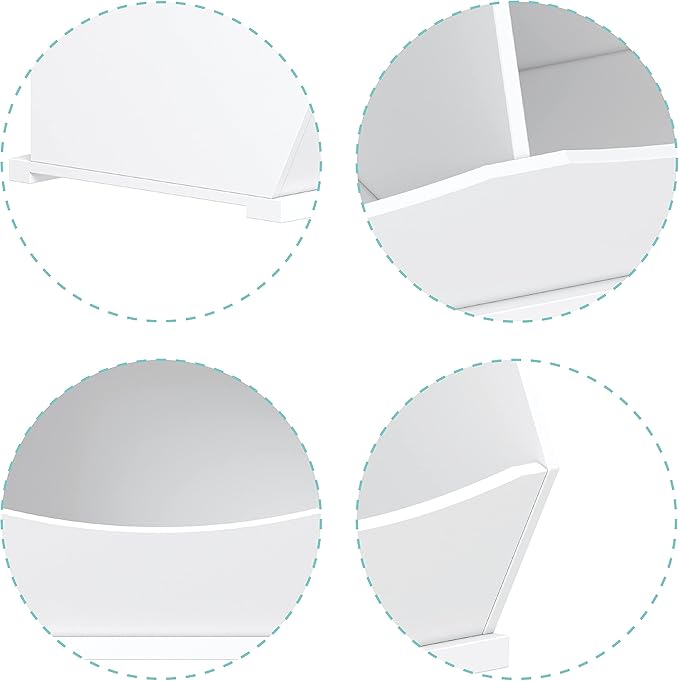 UTEX Toy Storage Organizer,Kids Stackable Toy Storage Bins,Toy Boxes and Storage Cubby for Playroom,Bedroom,Nursery School,White