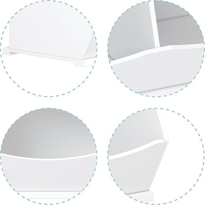 UTEX Toy Storage Organizer,Kids Stackable Toy Storage Bins,Toy Boxes and Storage Cubby for Playroom,Bedroom,Nursery School,White