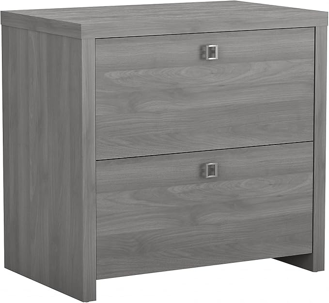 Office by kathy ireland Echo 2-Drawer Lateral File Cabinet, Letter/Legal, Modern Gray, 32-inch (KI60402-03)