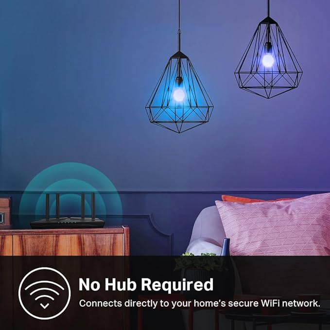 New Kasa Smart Bulb, Full Color Changing Dimmable Smart WiFi Light Bulb Compatible with Alexa and Google Home, A19, 9W 800 Lumens,2.4Ghz only, No Hub Required, 1-Pack (KL125), Multicolor