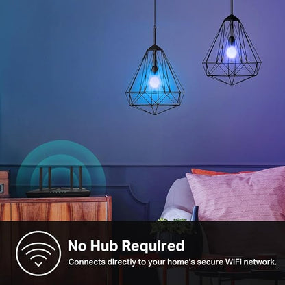 New Kasa Smart Bulb, Full Color Changing Dimmable Smart WiFi Light Bulb Compatible with Alexa and Google Home, A19, 9W 800 Lumens,2.4Ghz only, No Hub Required, 1-Pack (KL125), Multicolor