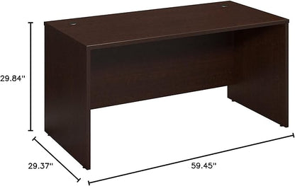 Bush Business Furniture Series C 60W Office Desk in Mocha Cherry, Large Computer Table for Home and Professional Workplace