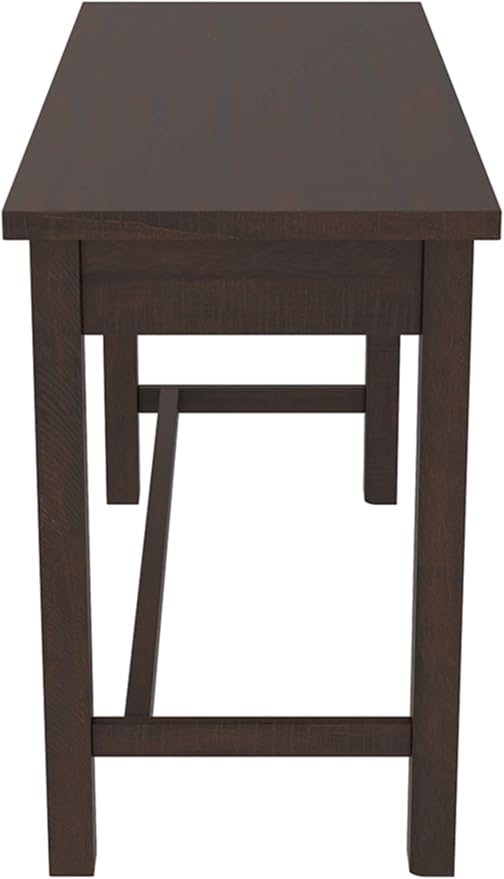Signature Design by Ashley Camiburg Modern Home Office Writing Desk with Drawers, Warm Brown