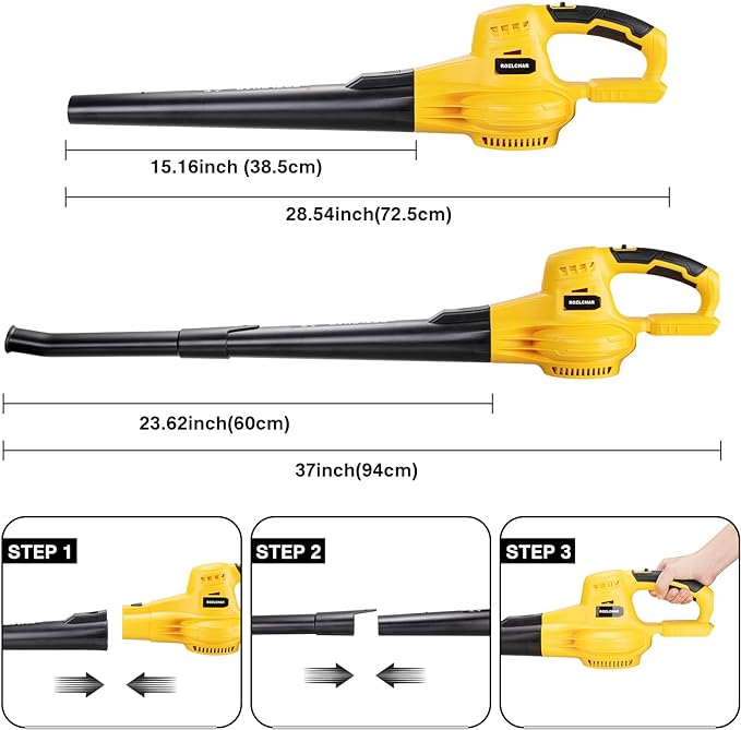 Cordless Leaf Blower Compatible for Dewalt 20V Max Battery(𝐁𝐚𝐭𝐭𝐞𝐫𝐲 & 𝐂𝐡𝐚𝐫𝐠𝐞𝐫 𝐍𝐨𝐭 𝐈𝐧𝐜𝐥𝐮𝐝𝐞𝐝), Electric Handheld Lightweight Leaf Blower for Lawn Care & Yard Cleaning