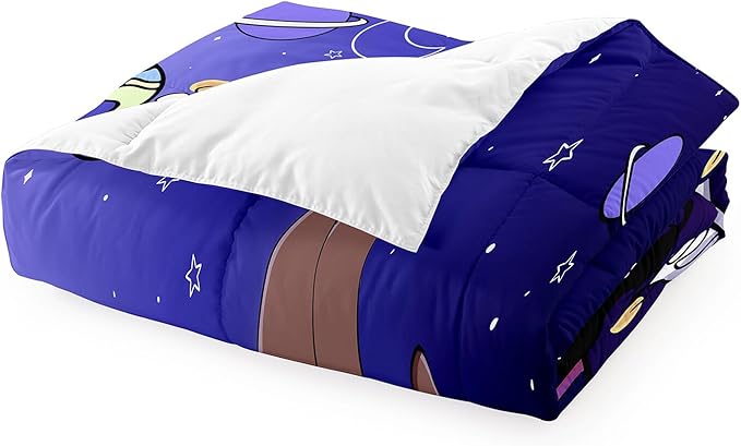 African American Comforter Sets for Girls, Black Girls Comforter Set Twin, Girls Bedroom Decor, Purple Black Girls Bedding Set Kids Comforter Sets with 1 Comforter +1 Pillowcase